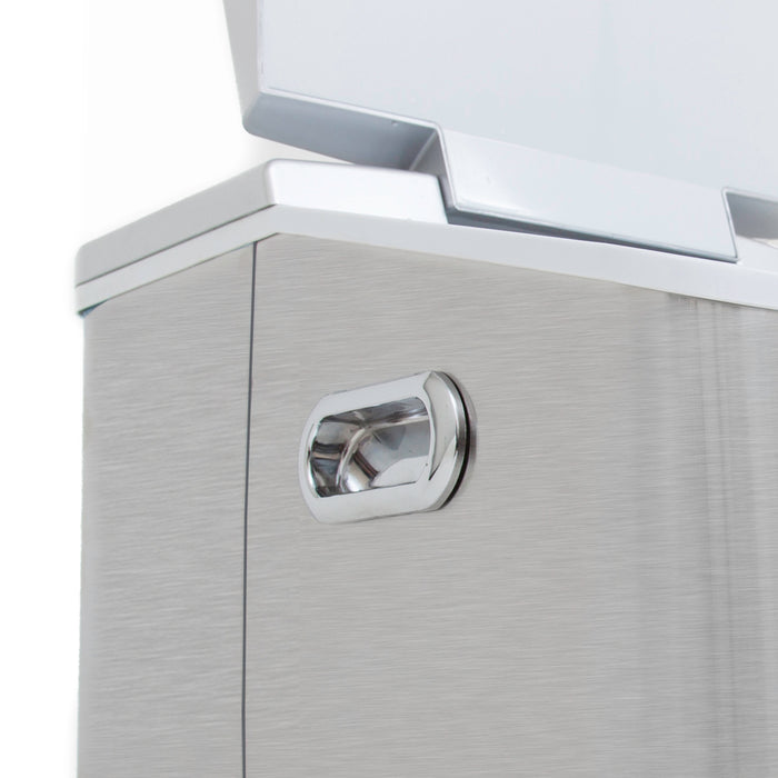 Whynter Portable Ice Maker with 49lb Capacity Stainless Steel with Water Connection | IMC-491DC