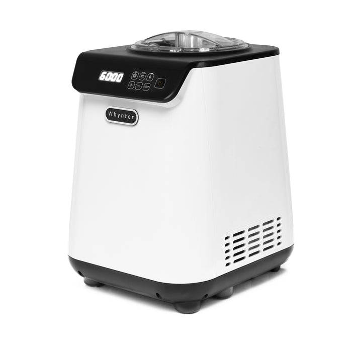 Whynter 1.28 Quart Compact Upright Automatic Ice Cream Maker with Stainless Steel Bowl- White | ICM-128WS