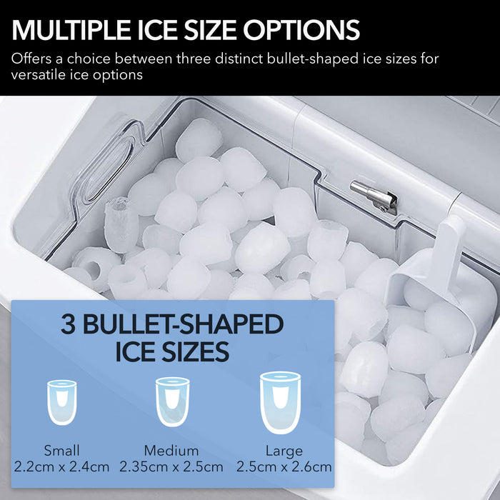 Whynter Portable Ice Maker with 49lb Capacity Stainless Steel with Water Connection | IMC-491DC