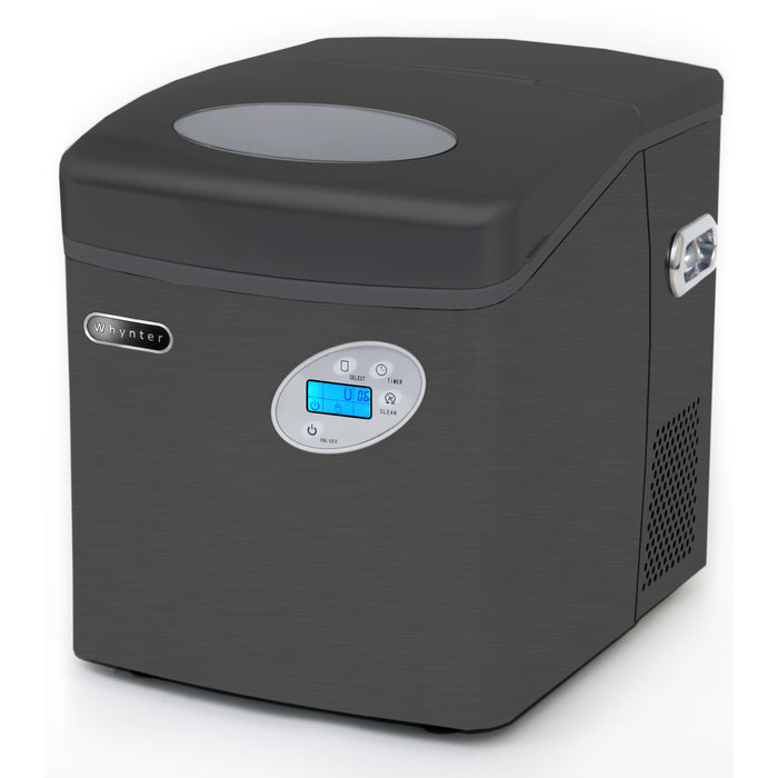 Whynter Portable Ice Maker with 49lb Capacity Stainless Steel with Water Connection | IMC-491DC