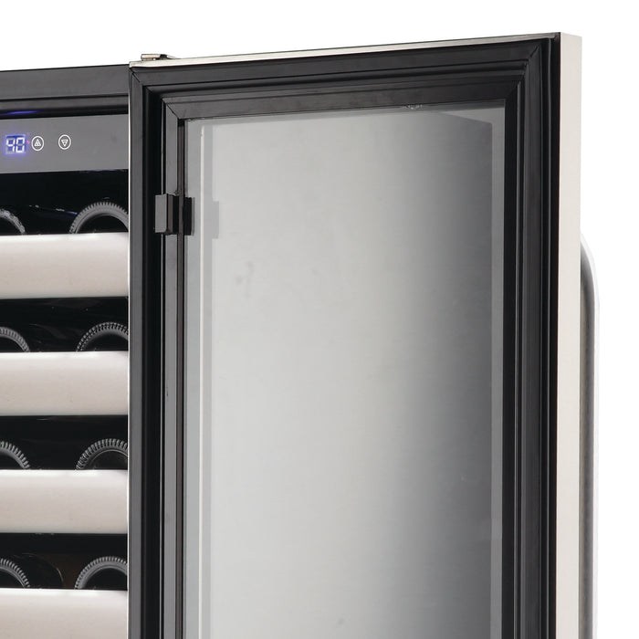 Whynter Elite 33 Bottle Seamless Stainless Steel Door Single Zone Built-in Wine Refrigerator | BWR-331SL