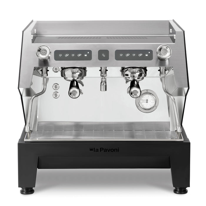 La Pavoni New Bar T 2 Group Volumetric Compact Espresso Machine - Black | NBAR-T2CV