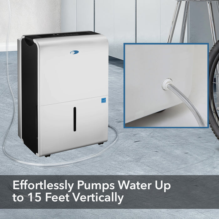 Whynter Energy Star Most Efficient 2023 50 Pint High Capacity Portable Dehumidifier with Pump for up to 4000 sq ft | RPD-506EWP