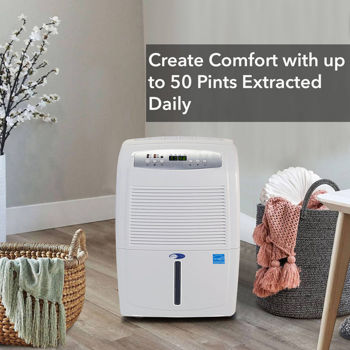 Whynter Energy Star 50 Pint High Capacity Portable Dehumidifier with Pump for up to 4000 sq ft | RPD-551EWP