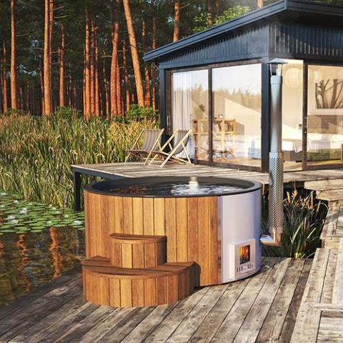 SaunaLife Model S4N Wood-Fired Hot Tub