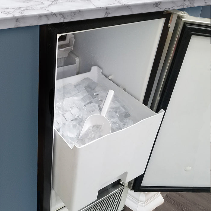 Whynter 15" Built-In Ice Maker 80lb capacity Clear Ice Cube with NSF Inline Water Filter | UIM-502SS