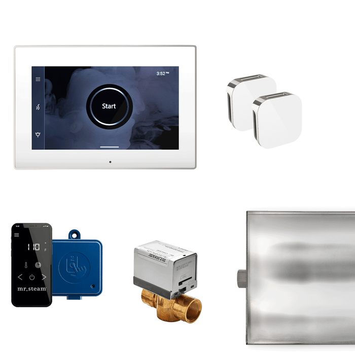 Mr. Steam XButler Max Steam Shower Control Package with iSteamX Control and Aroma Glass SteamHead | XBTLRBKX