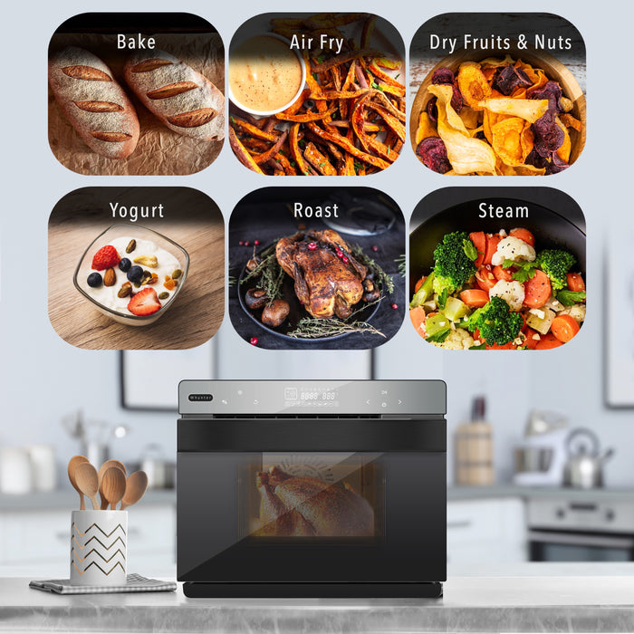 Whynter Grande 40 Quart Capacity Counter-Top Multi-Function Intelligent Convection Steam Oven Air Fryer, Oven, Yogurt Maker, Dehydrator & DIY Mode | TSO-488GB