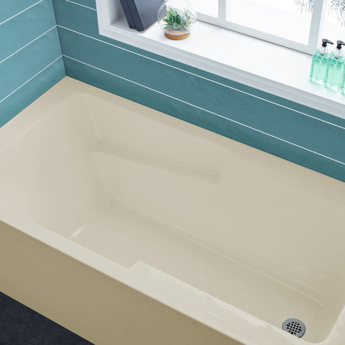 Swiss Madison Voltaire 54" x 30" Right-Hand Drain Alcove Bathtub with Apron in Bisque | SM-AB550BQ