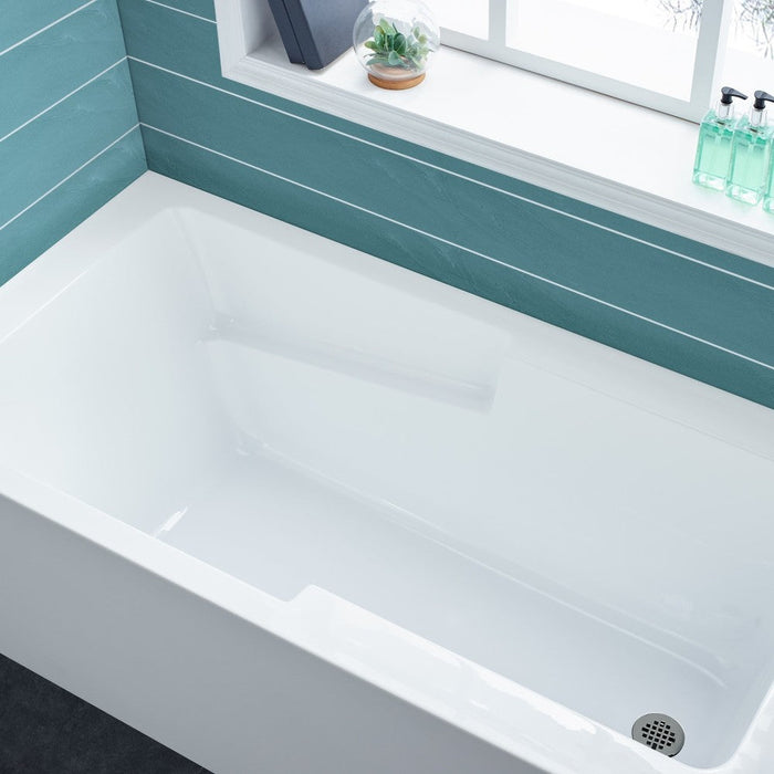 Swiss Madison Voltaire 60" x 30" Right-Hand Drain Alcove Bathtub with Apron and Armrest | SM-AB540