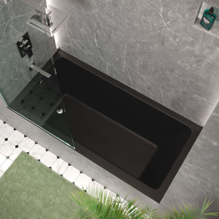 Swiss Madison Voltaire 60" x 30" Left-Hand Drain Alcove Bathtub in Matte Black | SM-DB559MB