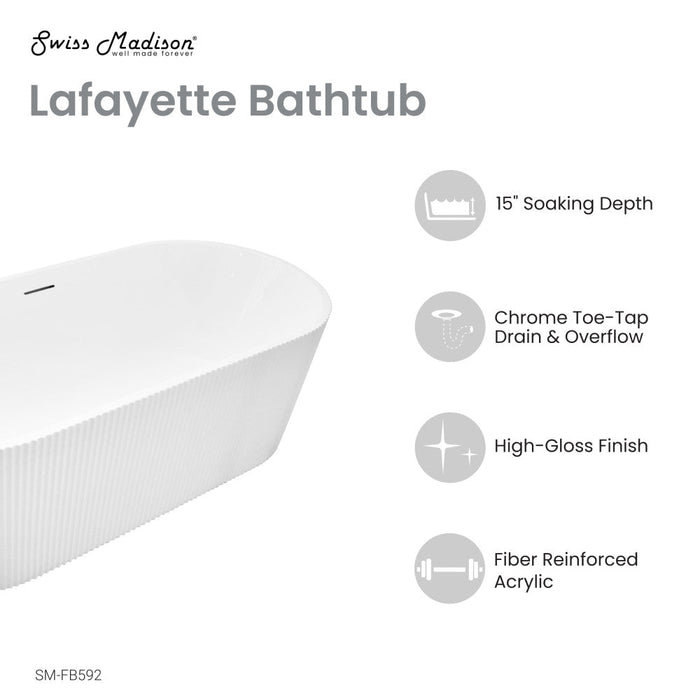 Swiss Madison Lafayette 67" Freestanding Bathtub | SM-FB592