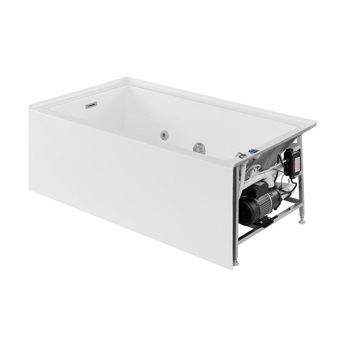 Swiss Madison Avancer 60" x 36" Left-Hand Drain Rectangular Alcove Whirlpool Bathtub with Apron | SM-AB590