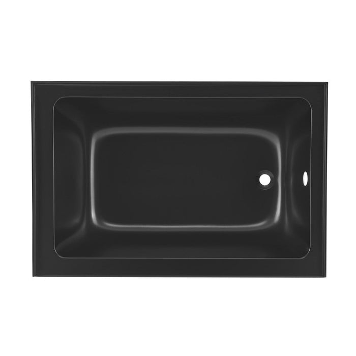 Swiss Madison Voltaire 48" x 32" Right-Hand Drain Alcove Bathtub with Apron in Matte Black | SM-AB551MB