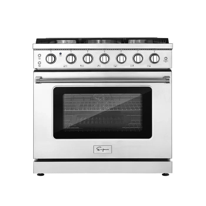 Empava 36 in. Pro-Style Slide-in Single Oven Gas Range 6-cu.ft with 6 Burners | EMPV-36GR11