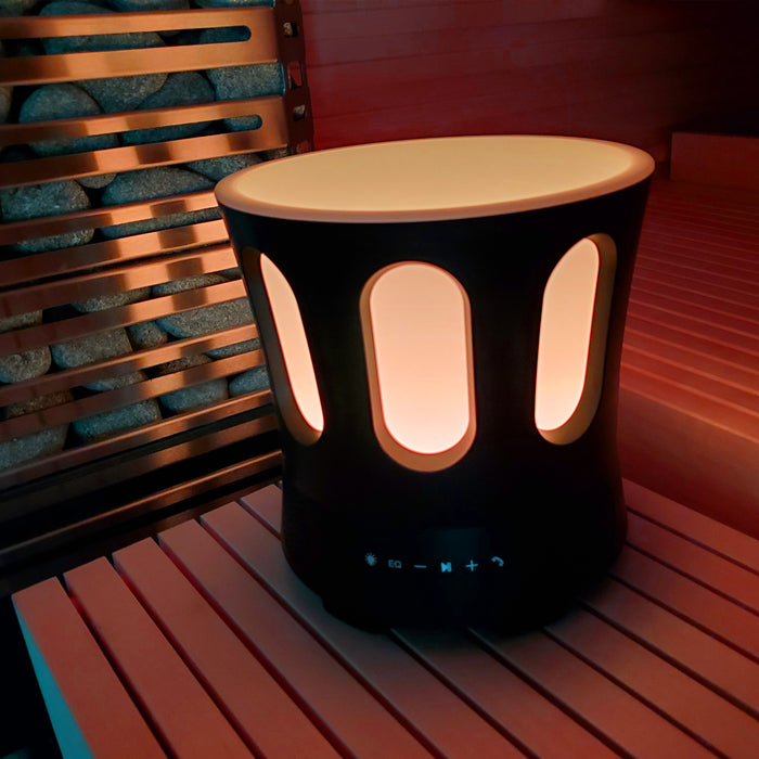 SaunaLife SaunaZone Bluetooth Speaker, Sauna Bucket, with Lights