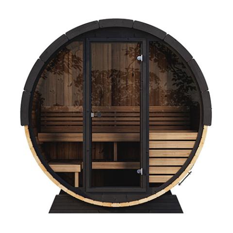 SaunaLife Model EE6G Sauna Barrel Glass Front